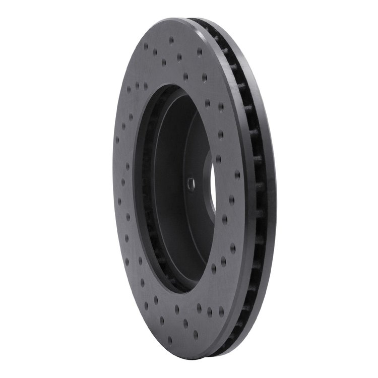 623-01010R Drilled Brake Rotor [Black], 2004-2010 Multiple Makes/Models, Position: Front Right