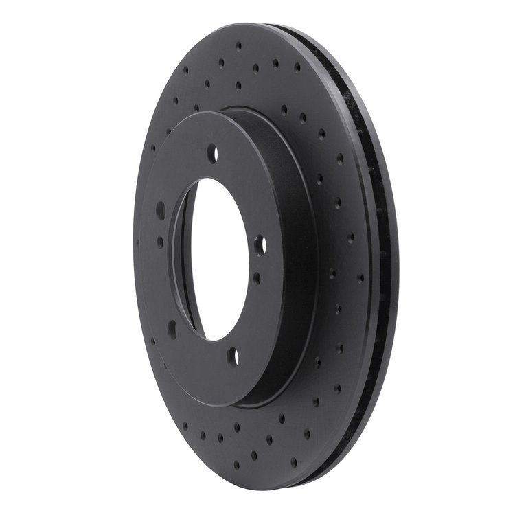 623-01012L Drilled Brake Rotor [Black], 1996-1998 Suzuki, Position: Front Left