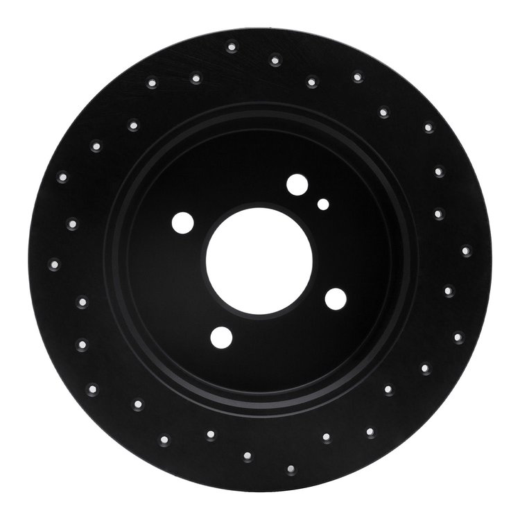 623-03041L Drilled Brake Rotor [Black], 2012-2021 Multiple Makes/Models, Position: Rear Left