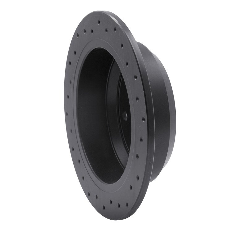 623-20004L Drilled Brake Rotor [Black], 1986-1989 Jaguar, Position: Rear Left