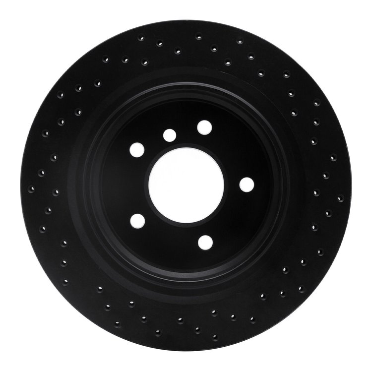 623-31035D Drilled Brake Rotor [Black], 1995-2002 BMW, Position: Rear Right