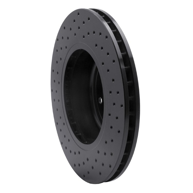 623-31063R Drilled Brake Rotor [Black], 2004-2010 BMW, Position: Front Right