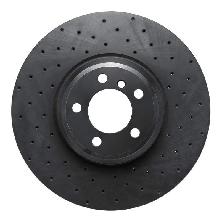 623-31083R Drilled Brake Rotor [Black], 2007-2008 BMW, Position: Front Right