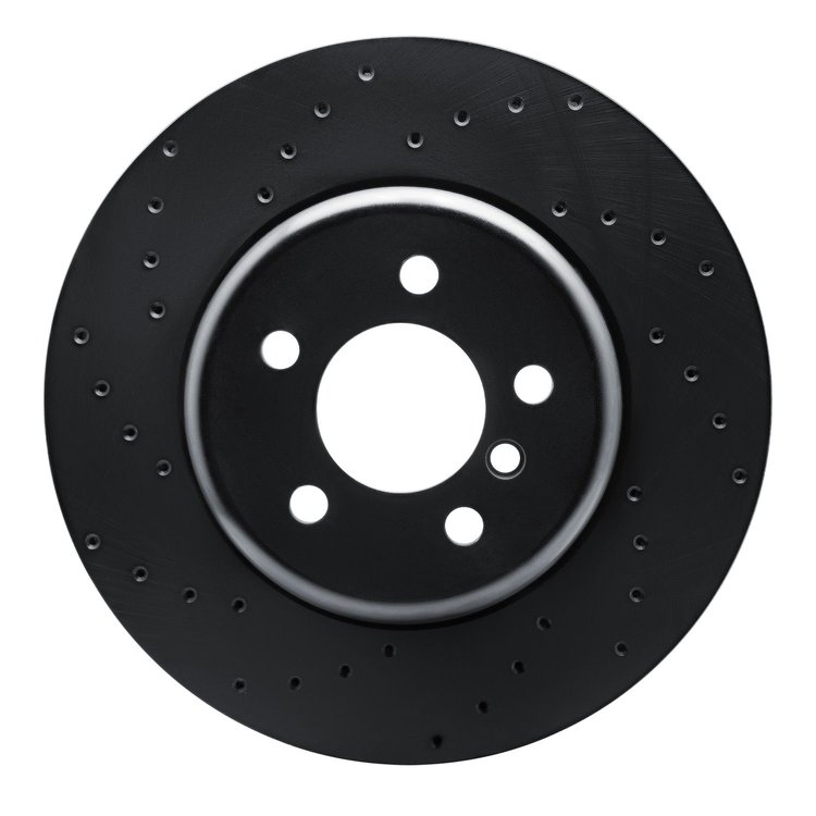 623-31097L Drilled Brake Rotor [Black], 2011-2019 BMW, Position: Front Left