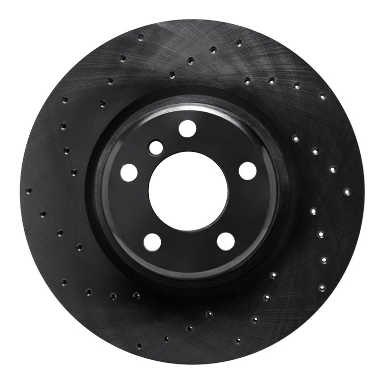 623-31113L Drilled Brake Rotor [Black], 2012-2020 BMW, Position: Rear Left