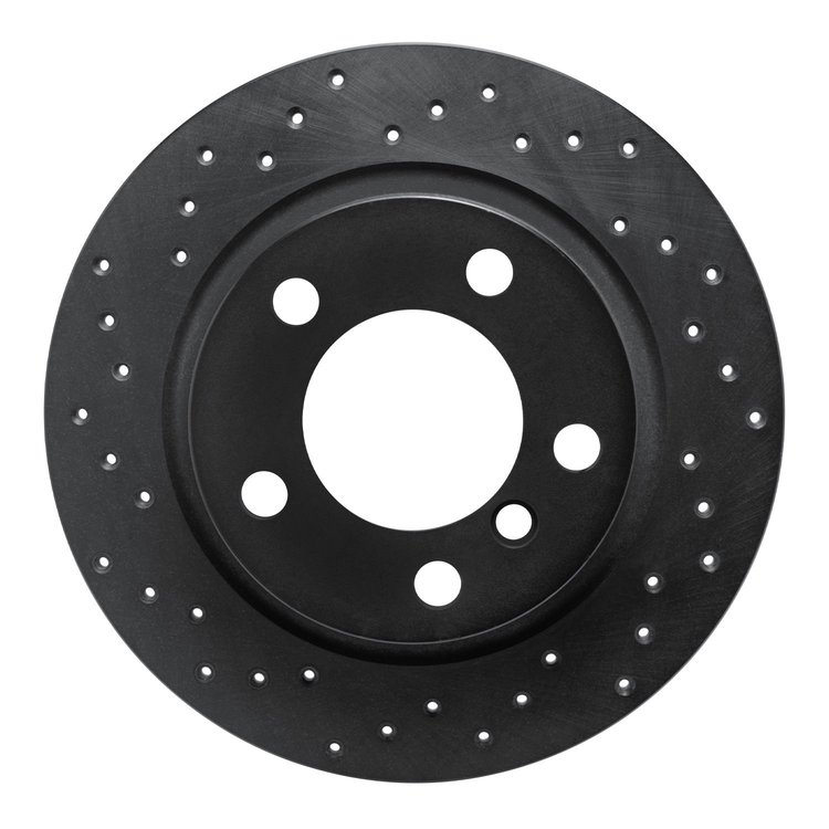 623-32010L Drilled Brake Rotor [Black], 2011-2016 Mini, Position: Rear Left