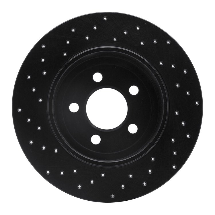 623-32016R Drilled Brake Rotor [Black], Fits Select Multiple Makes/Models, Position: Rear Right