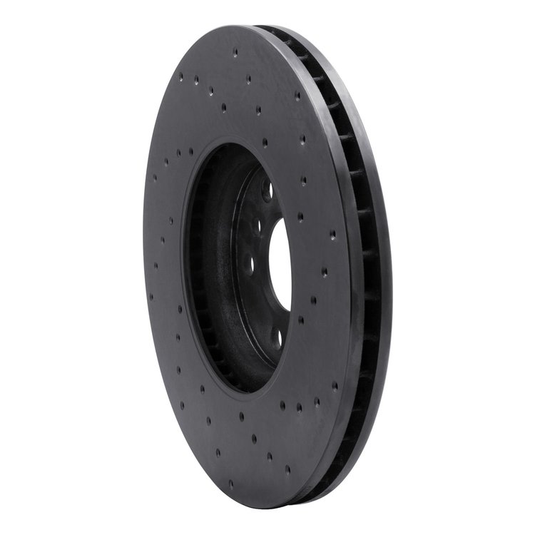 623-32019L Drilled Brake Rotor [Black], 2015-2019 Mini, Position: Front Left