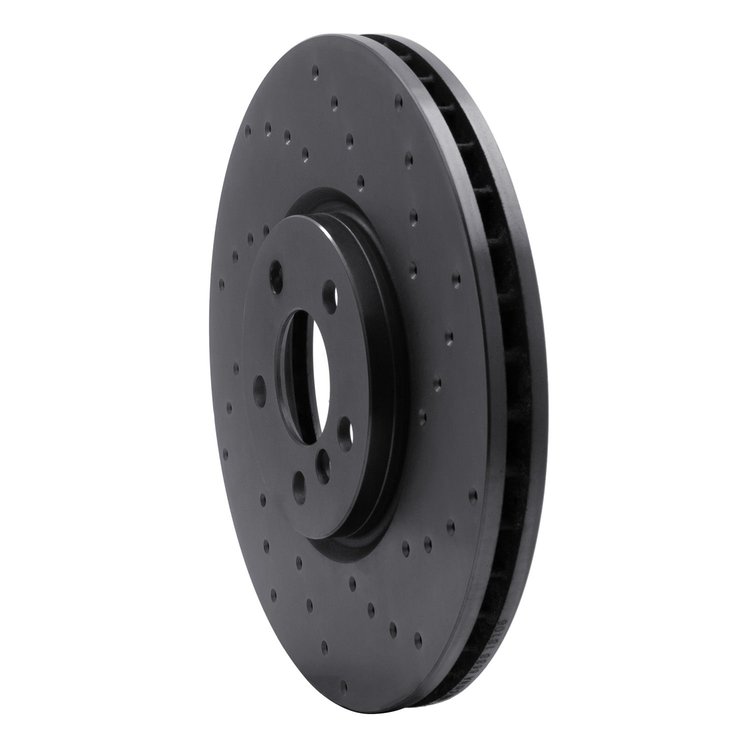 623-32019R Drilled Brake Rotor [Black], 2015-2019 Mini, Position: Front Right