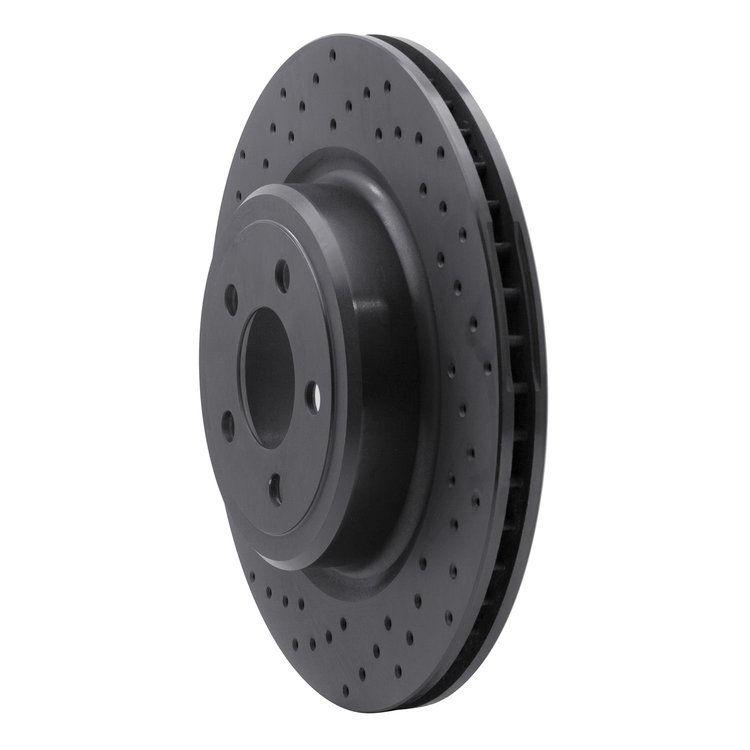 623-39021L Drilled Brake Rotor [Black], 2006-2020 Mopar, Position: Rear Left