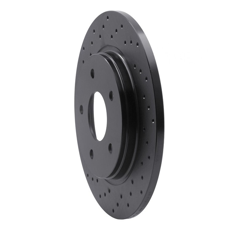 623-40109L Drilled Brake Rotor [Black], 2008-2016 Multiple Makes/Models, Position: Rear Left