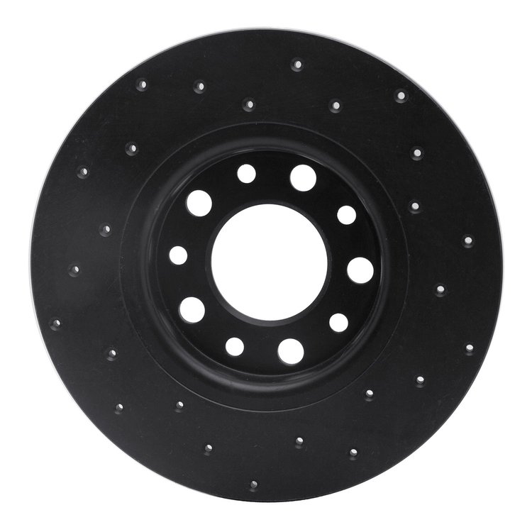 623-42012L Drilled Brake Rotor [Black], 2014-2021 Mopar, Position: Rear Left