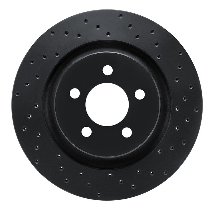 623-42021R Drilled Brake Rotor [Black], 2011-2012 Mopar, Position: Front Right