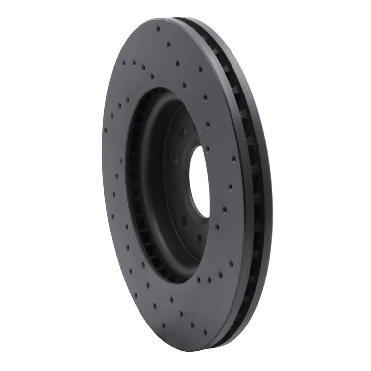 623-45023L Drilled Brake Rotor [Black], 2016-2020 GM, Position: Front Left