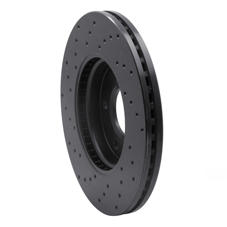 623-45045R Drilled Brake Rotor [Black], Fits Select GM, Position: Front Right