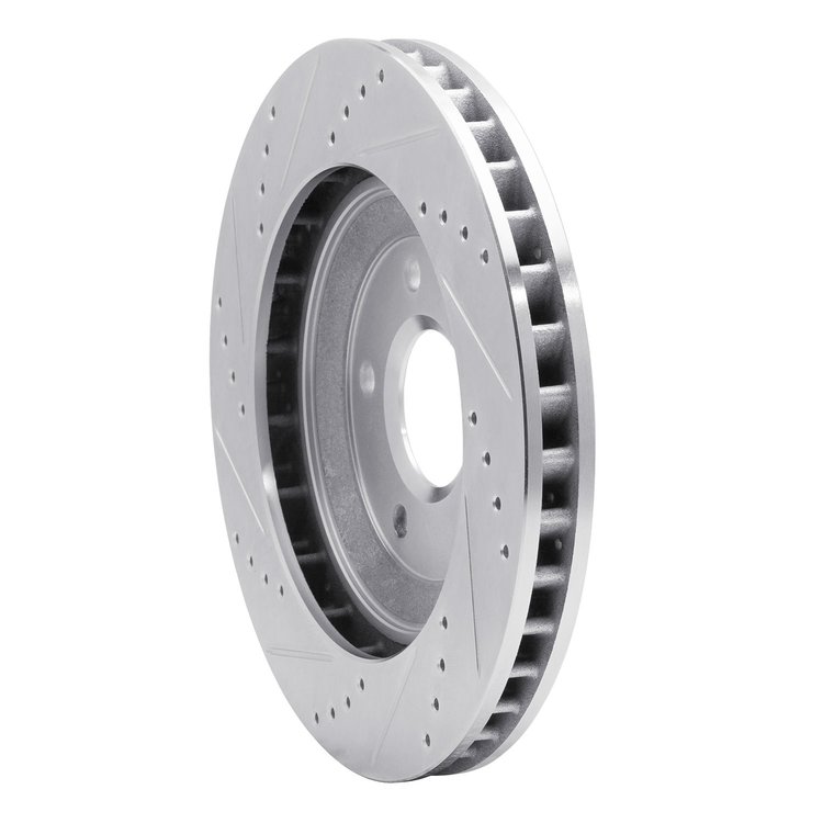 623-46007D Drilled Brake Rotor [Black], 1997-2009 GM, Position: Left Front