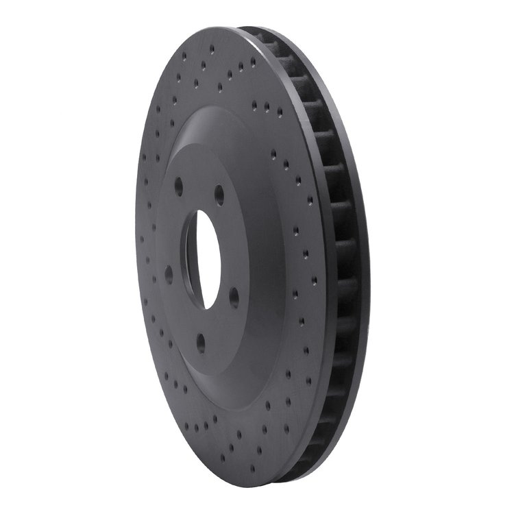 623-46008D Drilled Brake Rotor [Black], 1997-2009 GM, Position: Right Front