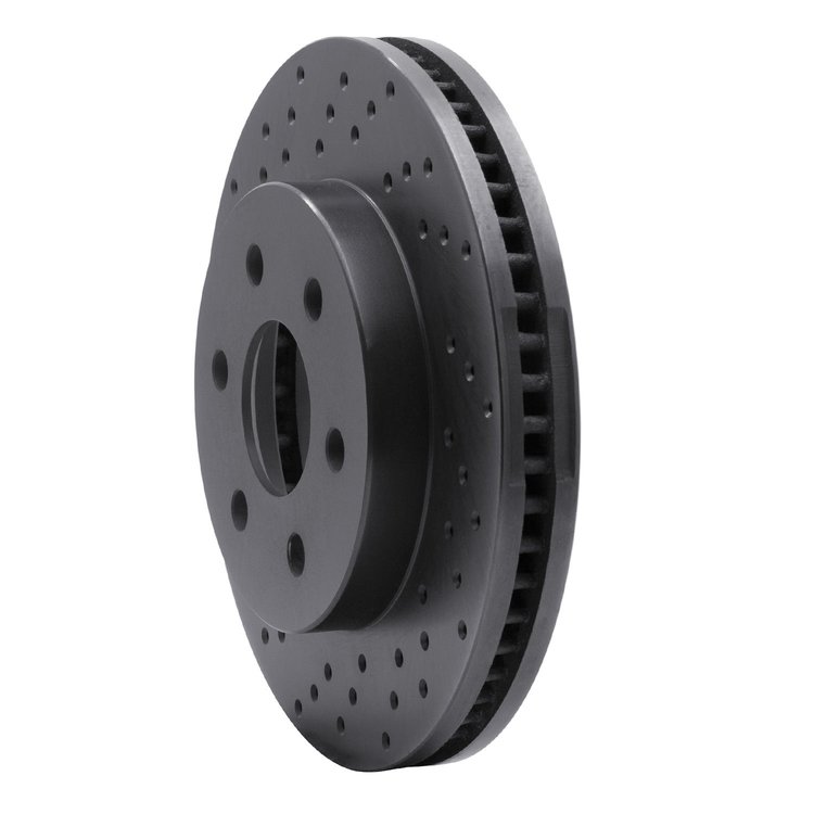 623-46010L Drilled Brake Rotor [Black], 1998-1999 GM, Position: Front Left