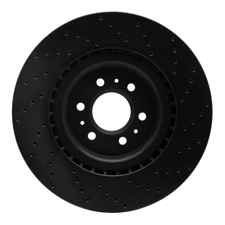 623-46015L Drilled Brake Rotor [Black], 2004-2011 GM, Position: Front Left
