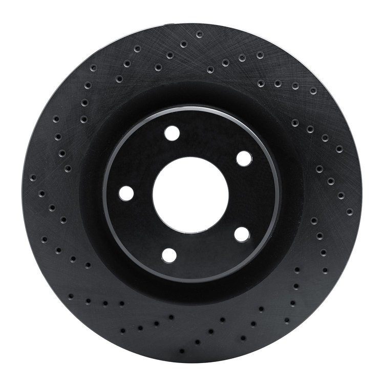 623-46018L Drilled Brake Rotor [Black], 2005-2013 GM, Position: Front Left