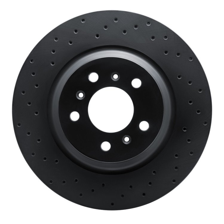 623-46022L Drilled Brake Rotor [Black], 2006-2016 GM, Position: Front Left