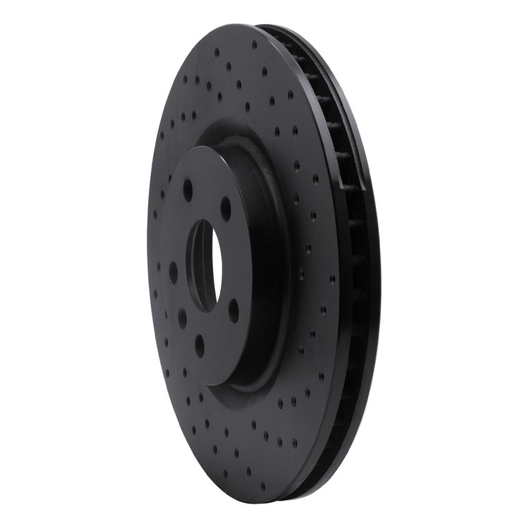 623-46027R Drilled Brake Rotor [Black], 2008-2017 GM, Position: Front Right