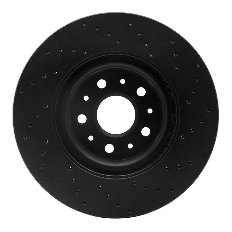 623-46036L Drilled Brake Rotor [Black], Fits Select GM, Position: Front Left
