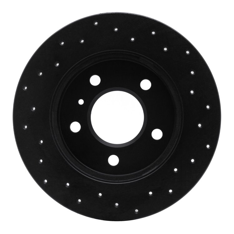 623-47042L Drilled Brake Rotor [Black], 2004-2016 GM, Position: Rear Left