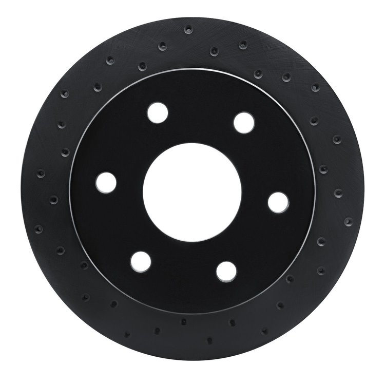 623-48008L Drilled Brake Rotor [Black], 1988-2000 GM, Position: Front Left