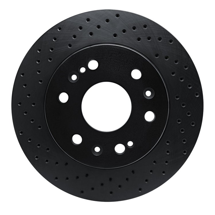 623-48050L Drilled Brake Rotor [Black], 2005-2020 GM, Position: Front Left