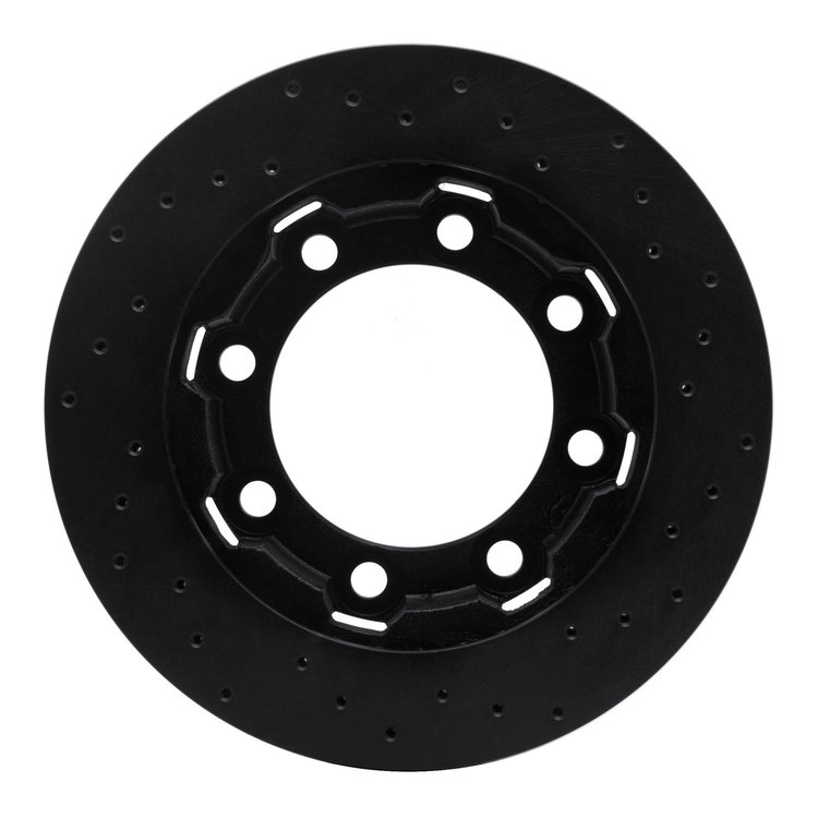 623-48064L Drilled Brake Rotor [Black], 1971-1991 Multiple Makes/Models, Position: Front Left