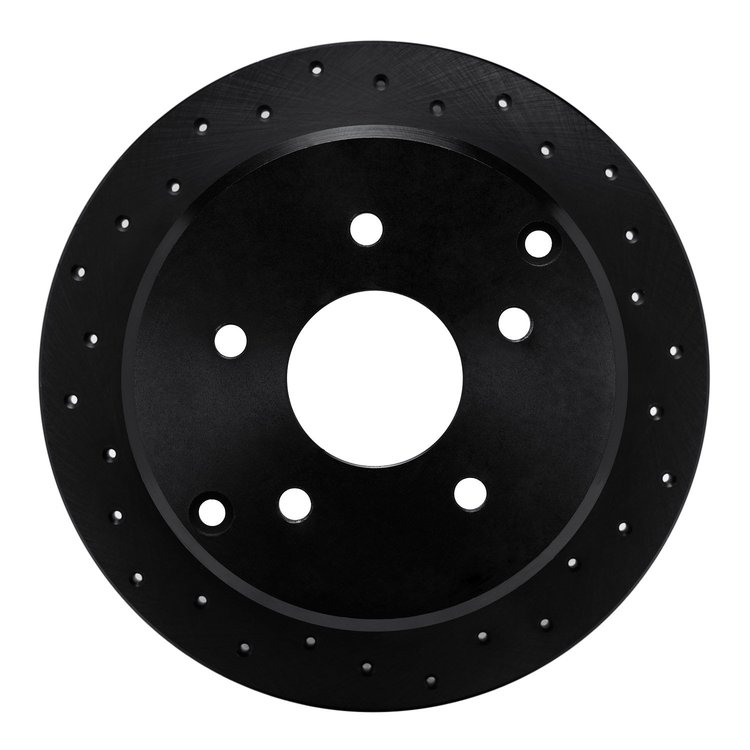 623-52014L Drilled Brake Rotor [Black], 2004-2004 GM, Position: Rear Left