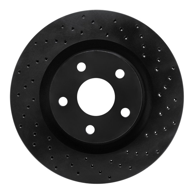 623-52023L Drilled Brake Rotor [Black], 2008-2009 GM, Position: Front Left