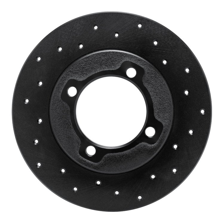 623-54000R Drilled Brake Rotor [Black], 1988-1993 Ford/Lincoln/Mercury/Mazda, Position: Front Right