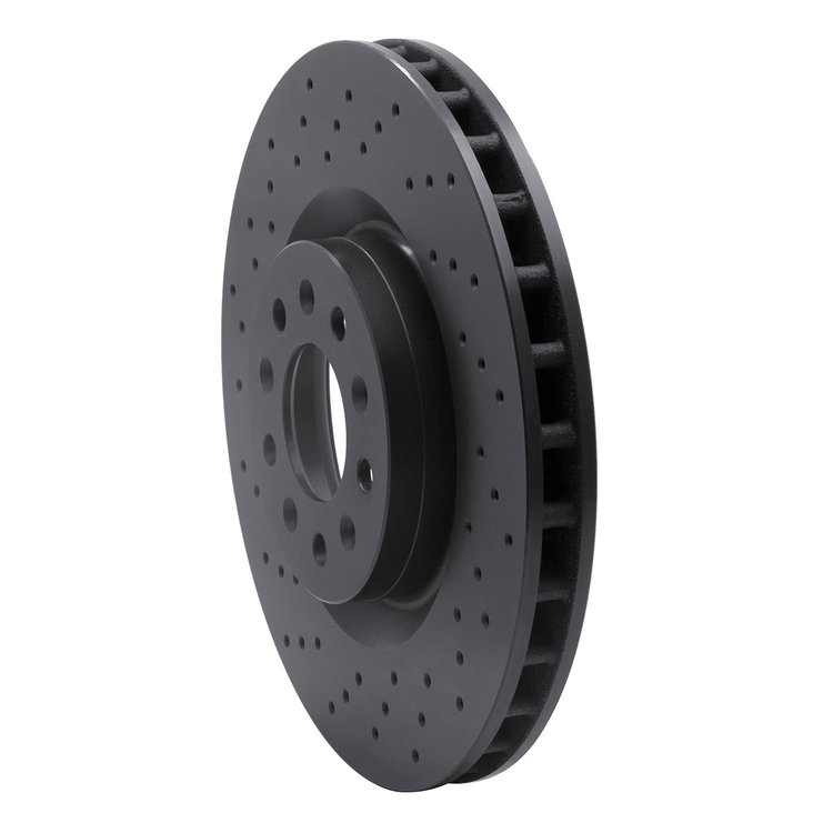 623-54055 Drilled Brake Rotor [Black], 2005-2006 Ford/Lincoln/Mercury/Mazda, Position: Rear