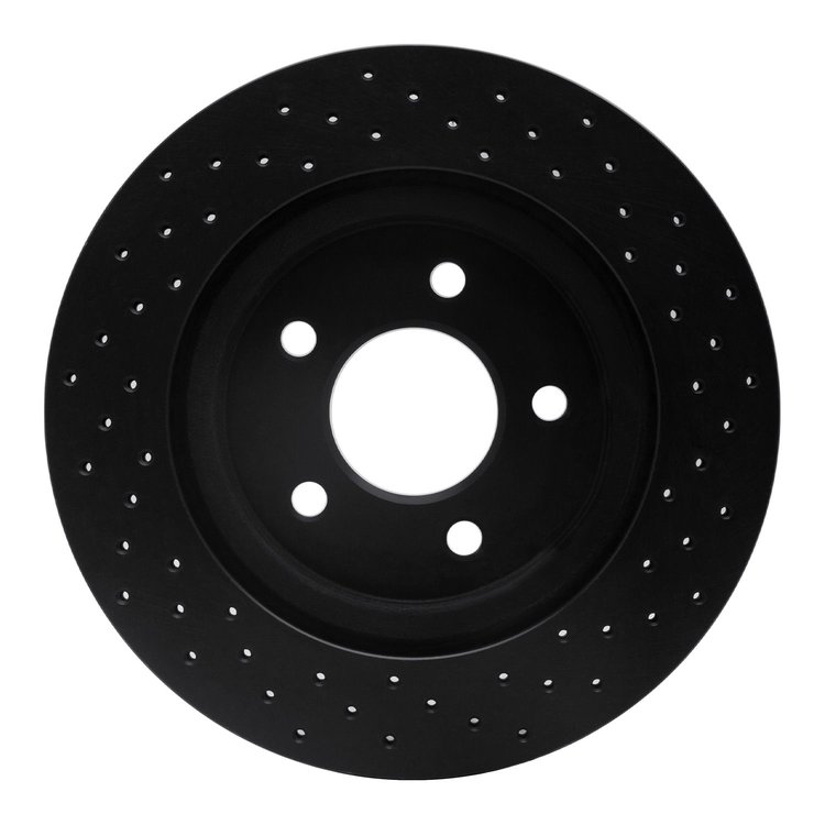 623-54058L Drilled Brake Rotor [Black], 2005-2014 Ford/Lincoln/Mercury/Mazda, Position: Rear Left