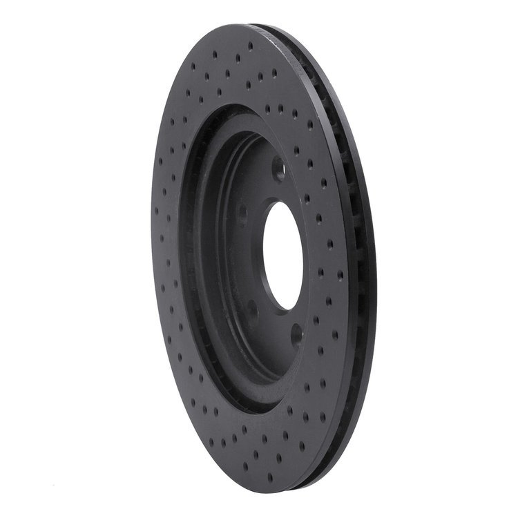 623-54058R Drilled Brake Rotor [Black], 2005-2014 Ford/Lincoln/Mercury/Mazda, Position: Rear Right