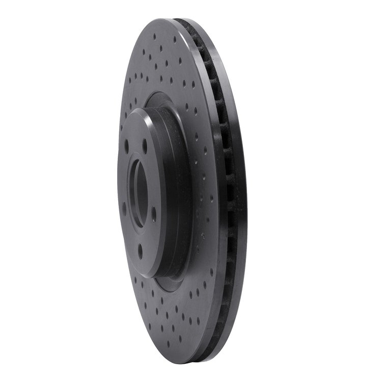 623-54070R Drilled Brake Rotor [Black], 2004-2019 Multiple Makes/Models, Position: Front Right