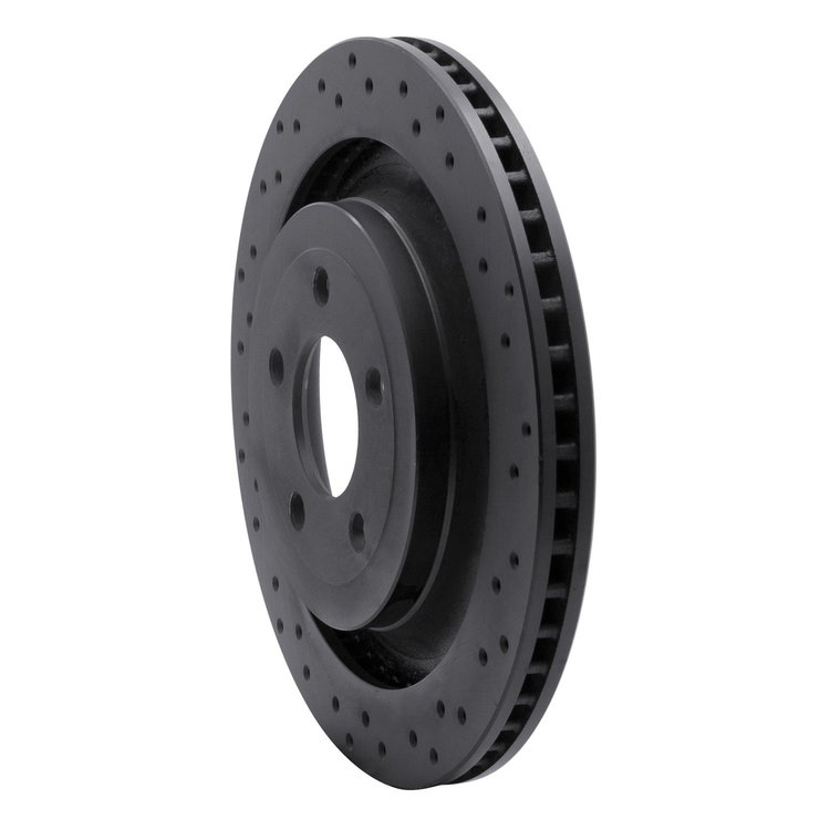 623-54074R Drilled Brake Rotor [Black], 2015-2021 Ford/Lincoln/Mercury/Mazda, Position: Rear Right
