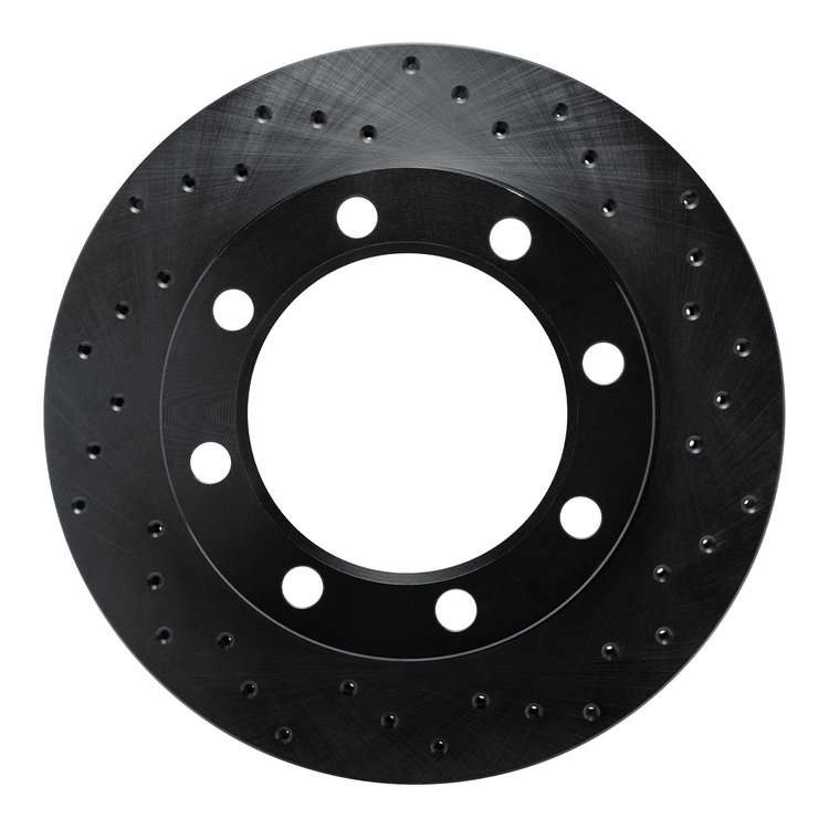623-54108R Drilled Brake Rotor [Black], 1980-1994 Ford/Lincoln/Mercury/Mazda, Position: Front Right