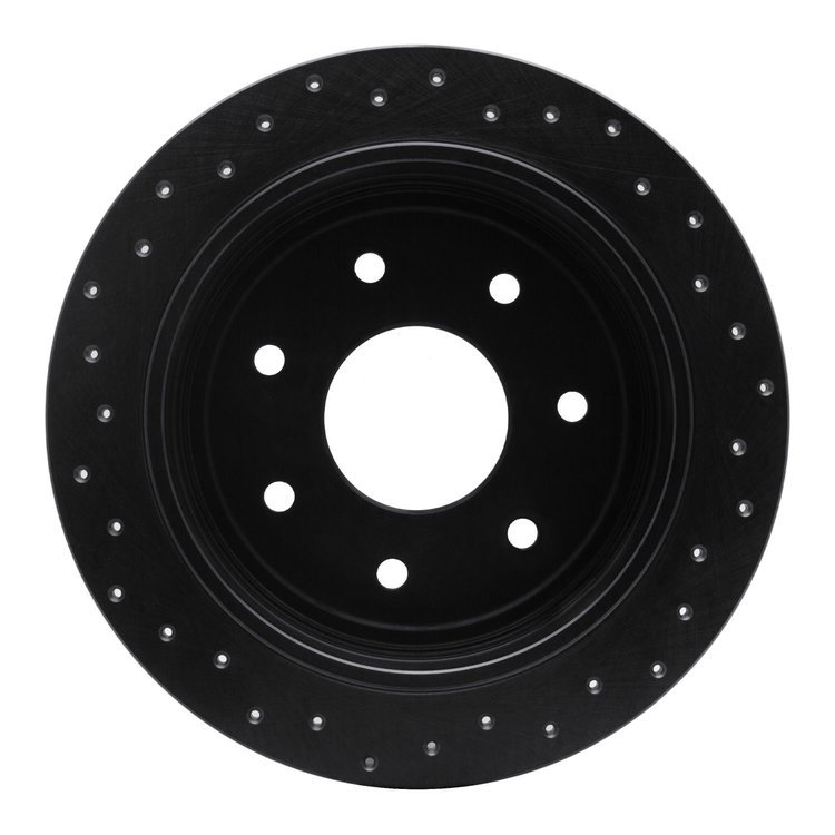 623-54151R Drilled Brake Rotor [Black], 1997-2004 Ford/Lincoln/Mercury/Mazda, Position: Rear Right