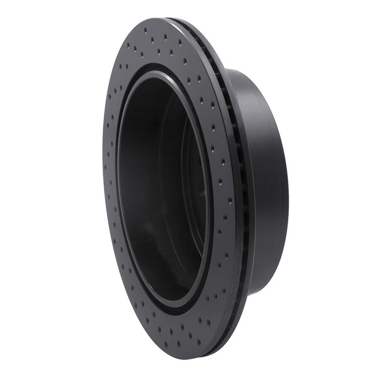 623-54188L Drilled Brake Rotor [Black], 2004-2011 Ford/Lincoln/Mercury/Mazda, Position: Rear Left