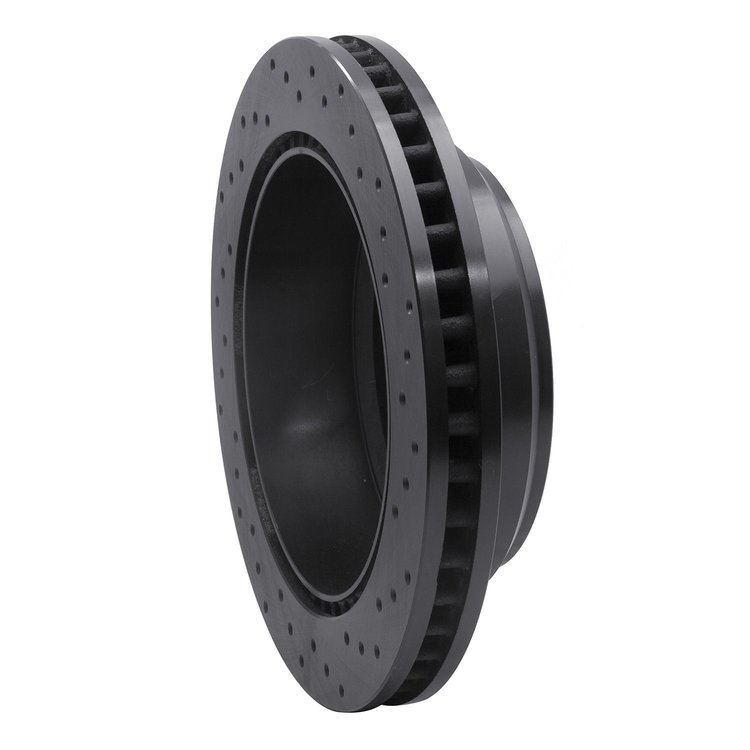 623-54208L Drilled Brake Rotor [Black], 2008-2021 Ford/Lincoln/Mercury/Mazda, Position: Rear Left