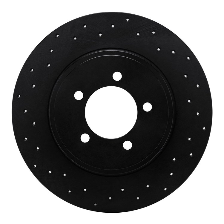 623-55008L Drilled Brake Rotor [Black], 2003-2005 Ford/Lincoln/Mercury/Mazda, Position: Rear Left