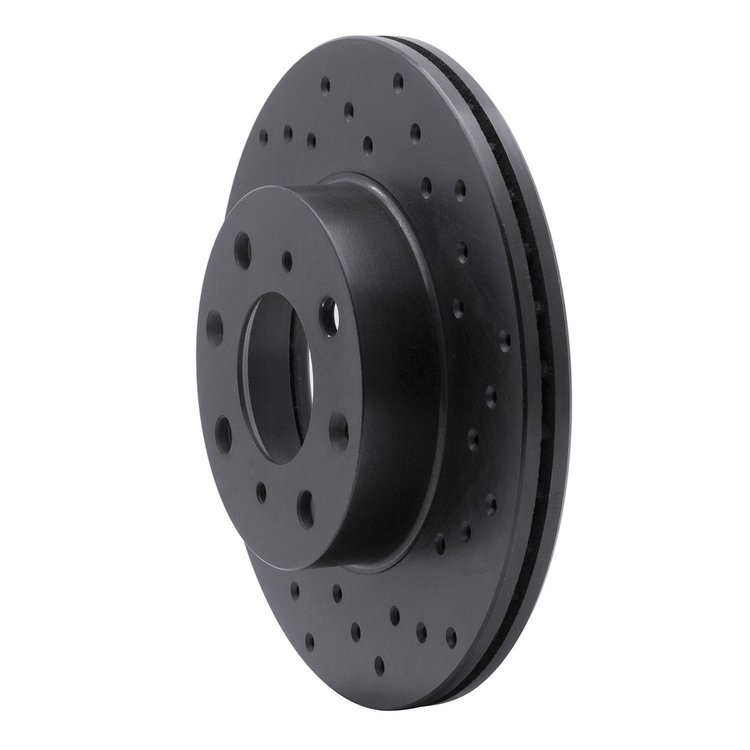 623-59011R Drilled Brake Rotor [Black], 1984-1990 Acura/Honda, Position: Front Right