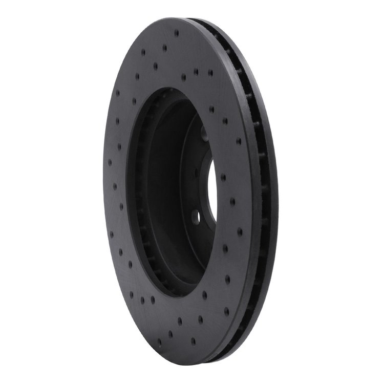 623-59015R Drilled Brake Rotor [Black], 1988-1991 Acura/Honda, Position: Front Right