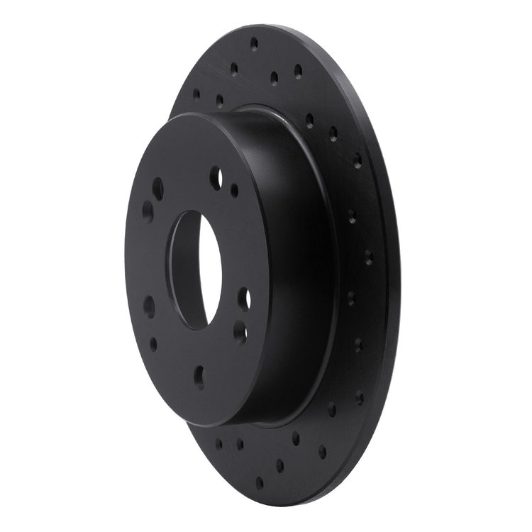 623-59026L Drilled Brake Rotor [Black], 1997-2006 Acura/Honda, Position: Rear Left