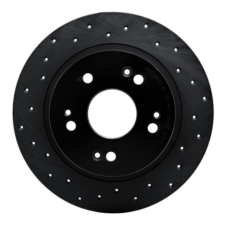 623-59032L Drilled Brake Rotor [Black], 2005-2021 Acura/Honda, Position: Rear Left