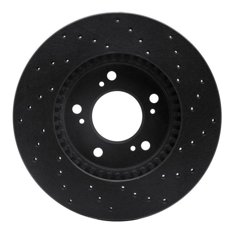 623-59040L Drilled Brake Rotor [Black], 1991-2001 Multiple Makes/Models, Position: Front Left