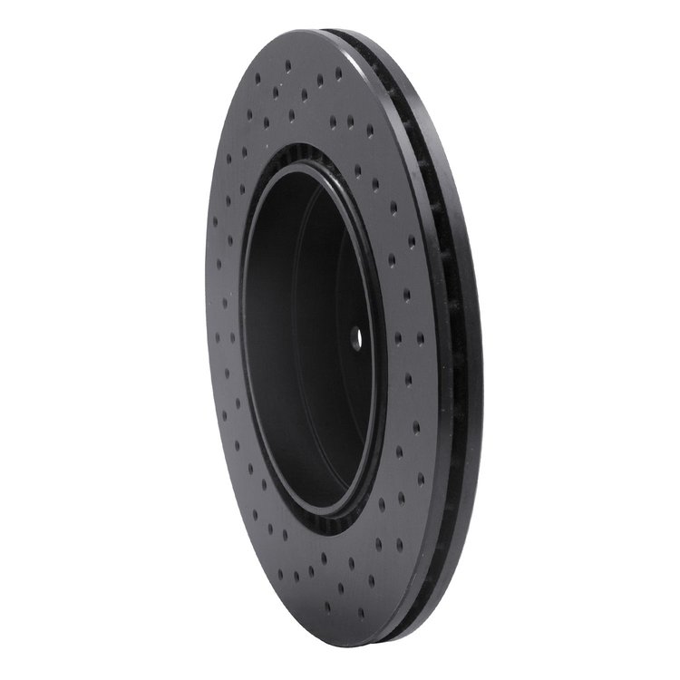 623-63040R Drilled Brake Rotor [Black], 1998-2009 Multiple Makes/Models, Position: Rear Right